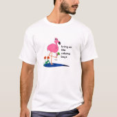 Flamingo auf Ferien-T - Shirt (Vorderseite)