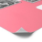 Flamingo auf Polka Dots | Fotos mit Text Poster (Ecke)