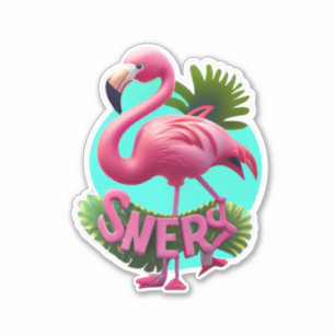 Flamingo-Aufkleber für Laptops und Mobiltelefone Aufkleber