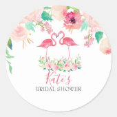 Flamingo-Aufkleber Runder Aufkleber (Vorderseite)