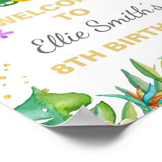 Flamingo Außenschilder Poster (Ecke)