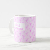 Flamingo Awake steht auf einem Bein Kaffeetasse (Vorderseite Links)