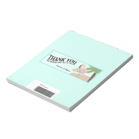 Flamingo Baby Candy Bar Wrap Notizblock (Rotiert)