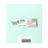 Flamingo Baby Candy Bar Wrap Notizblock (Vorderseite)