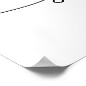 Flamingo Baby Dusche Begrüßungszeichen Poster (Ecke)