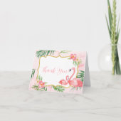 Flamingo Baby Dusche Danke Karte (Vorderseite)