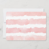 Flamingo Baby Dusche Einladung Mädchen Aquarell (Rückseite)