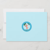 Flamingo Baby Dusche Einladung Mommy Kiss (Rückseite)