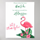 Flamingo Baby Dusche Mama zu erreichen Poster (Vorne)