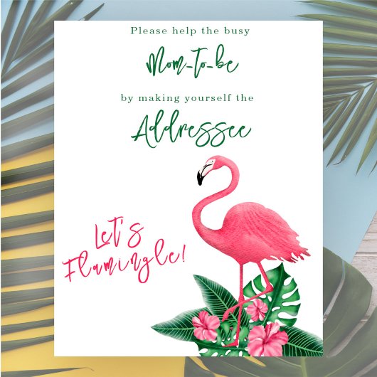 Flamingo Baby Dusche Mama zu erreichen Poster