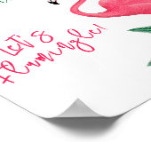 Flamingo Baby Dusche Momosa Bar Poster (Ecke)