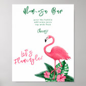 Flamingo Baby Dusche Momosa Bar Poster (Vorne)