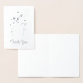 Flamingo Baby Dusche Niedlich Tropical Danke Folienkarte (Anzeige)