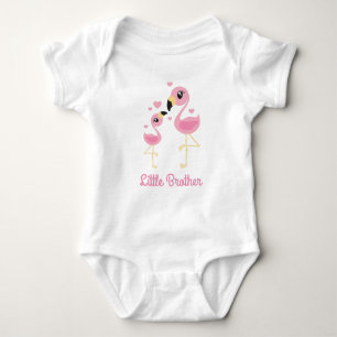 Flamingo Baby Dusche Niedlich Tropical Little Brot Baby Strampler