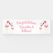 Flamingo Baby Dusche Niedlich tropische Banner (Horizontal)