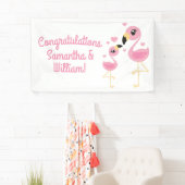 Flamingo Baby Dusche Niedlich tropische Banner (Insitu)