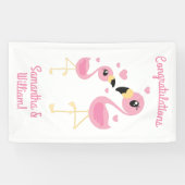 Flamingo Baby Dusche Niedlich tropische Banner (Horizontal)