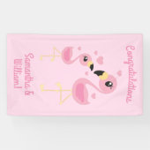 Flamingo Baby Dusche Niedlich tropische Banner (Horizontal)