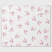 Flamingo Baby Dusche Niedlich tropische Geschenkpapier (Flach)