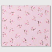 Flamingo Baby Dusche Niedlich tropische Geschenkpapier (Flach)