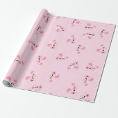 Flamingo Baby Dusche Niedlich tropische Geschenkpapier (Ungerollt)