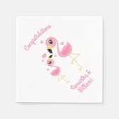 Flamingo Baby Dusche Niedlich tropische Serviette (Vorderseite)