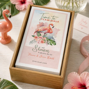 Flamingo Baby Dusche Papierhandtuch Serviette