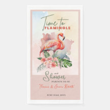 Flamingo Baby Dusche Papierhandtuch