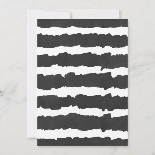 Flamingo Baby Dusche, rosa goldschwarz tropisch Einladung (Rückseite)