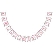 Flamingo Baby Dusche Rosa Tropischer Empfang Wimpelkette (Alle)