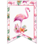 Flamingo Baby Dusche Rosa Tropischer Empfang Wimpelkette (Erste Fahne)
