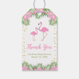 Flamingo Baby Dusche Vielen Dank für Ihr Gefallen  Geschenkanhänger