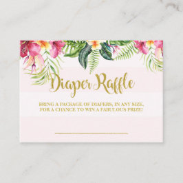 Flamingo Baby Dusche Windel Gewinnspiel Beilage Ka Begleitkarte