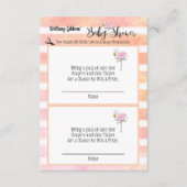 Flamingo Baby Duwer Diaper Raffle Begleitkarte (Vorderseite)