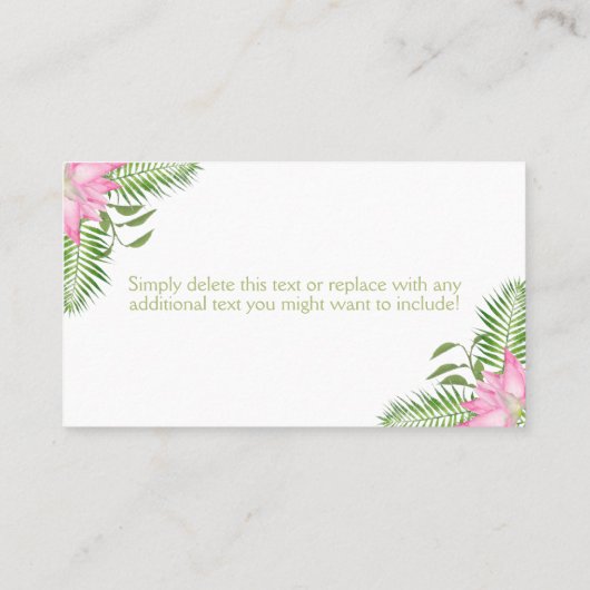 Flamingo Baby Duwer Diaper Raffle Ticket (Rückseite)