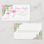 Flamingo Baby Duwer Diaper Raffle Ticket (Vorne/Hinten)