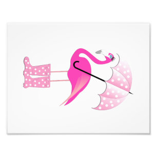 Flamingo Baby Girl Room Print (4 von 4) Fotodruck