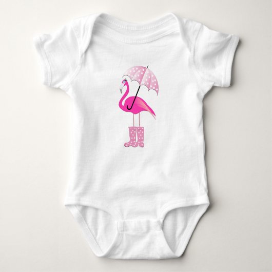 Flamingo - Baby Jersey Bodysuit Baby Strampler (Vorderseite)