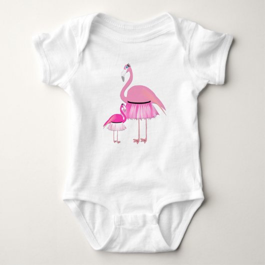 Flamingo - Baby Jersey Bodysuit Baby Strampler (Vorderseite)