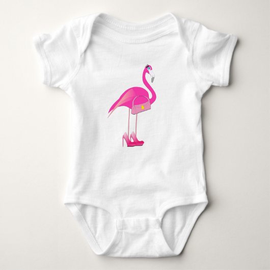 Flamingo - Baby Jersey Bodysuit Baby Strampler (Vorderseite)