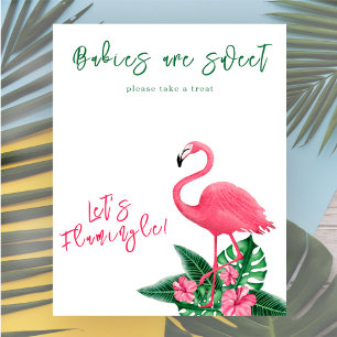 Flamingo-Baby-Party Babys sind süß Poster