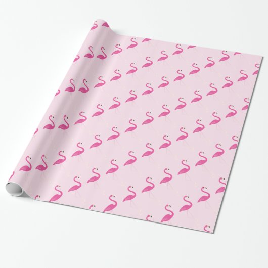 Flamingo Baby Pink Wrapping Paper Geschenkpapier (Ungerollt)