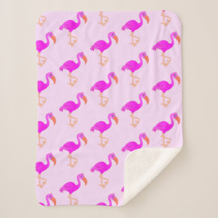 Flamingo Baby Sherpa Blanket Sherpadecke