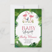 Flamingo Baby Shower Einladung (Vorderseite)