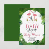 Flamingo Baby Shower Einladung (Vorne/Hinten)