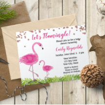 Flamingo Baby Shower Einladung
