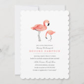 Flamingo Baby Shower Einladung (Vorderseite)