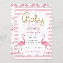 Flamingo Baby Shower Einladung