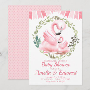 Flamingo Baby Shower Einladung