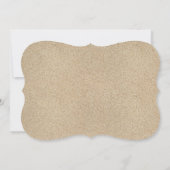 Flamingo Baby Shower Einladung - Beach Sand (Rückseite)